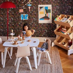 Chairs Bear Naturel/ Whte (2) Kid'S Tables & Chairs