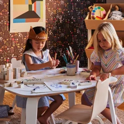 Chairs Bear Naturel/ Whte (2) Kid'S Tables & Chairs