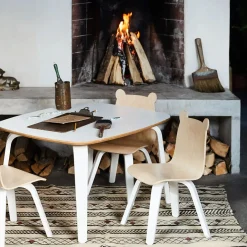 Chairs Bear Naturel/ Whte (2) Kid'S Tables & Chairs
