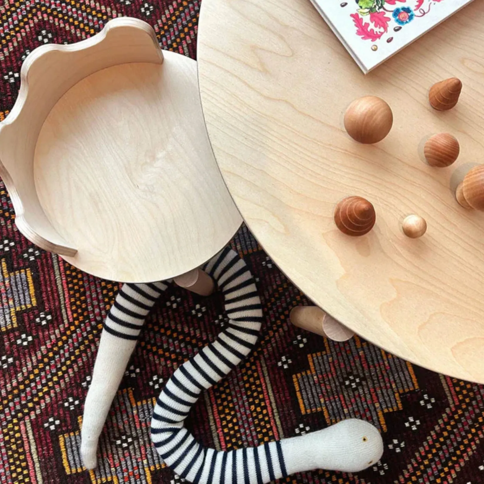 Discount Chairs Moss Naturel (2) Kid'S Tables & Chairs