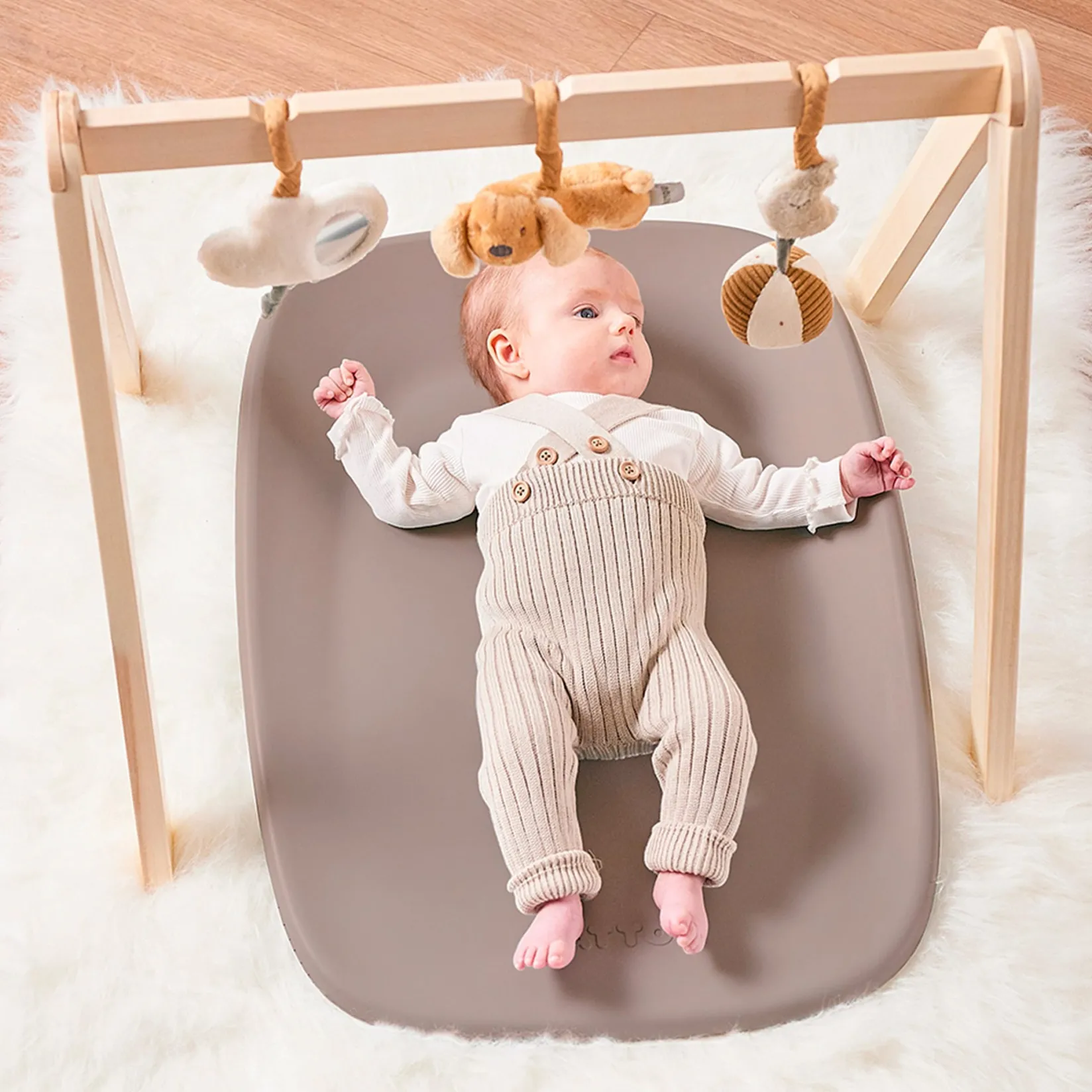 Changing Tables|Mattresses>Nattou Changing Pad Softy with belt - Taupe