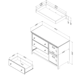 Changing table - Balka Pure White Changing Tables