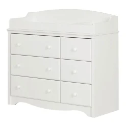 Online Changing table / Dresser with 6 Drawers Angel - White Changing Tables