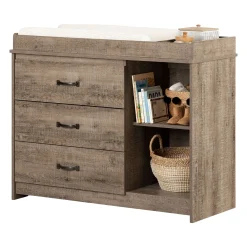 Changing Tables>South Shore Changing Table - Tassio Weathered Oak