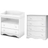 Changing Tables>South Shore Changing Table and 4-Drawer Chest Set - Angel Pure White
