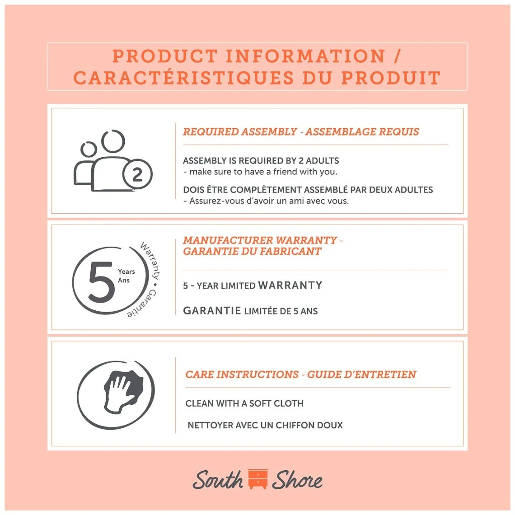 Changing Tables>South Shore Changing Table with Drawers - Cotton Candy White and Beige