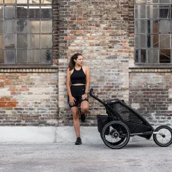 Outlet Chariot Sport2 Double - Black Kids Summer Activities|Strollers