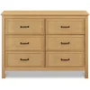 Storage Furniture>DaVinci Charlie 6-Drawer Double Dresser - Honey