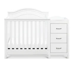 New Charlie 4-in-1 Convertible Mini Crib & Changer - White Cribs & Mattresses|Cribs & Mattresses