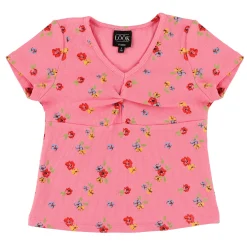 Outlet Charm Printed Rib T-Shirt 7-14y Kids Tops