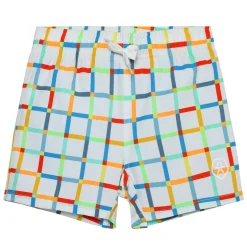 Swimsuits>Color Kids Checker Swim Shorts 2-8 White
