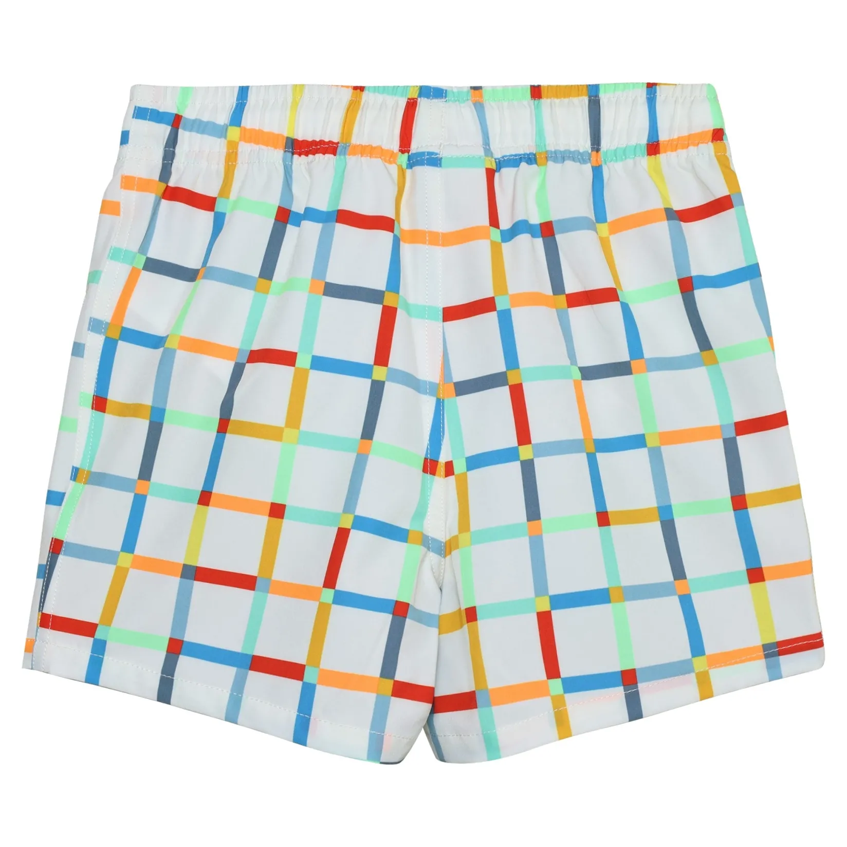 Swimsuits>Color Kids Checker Swim Shorts 2-8 White