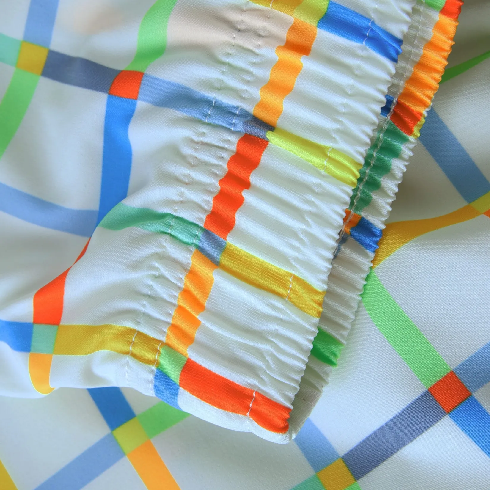 Swimsuits>Color Kids Checker Swim Shorts 2-8 White