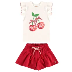 Outfit Sets>Up Baby Cherries 2 Piece Set 2-8y Ivory