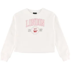 Fleeces And Sweatshirts|Tops>Look Cherries London T-shirt 7-14y Ivory