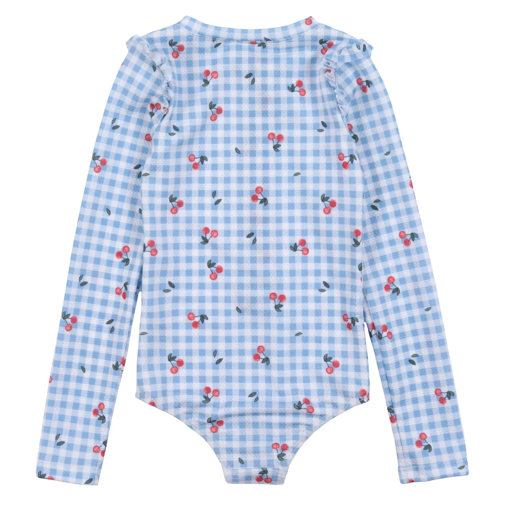 Swimsuits>Nano Cherries Ls Uv Swimsuit 2-10 Blue