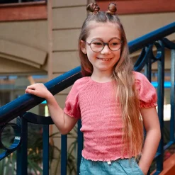 Tops>Look Cherries Top 7-14 Pink