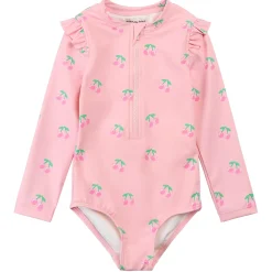 Swimsuits>Miles Cherries UV Long Sleeve Swimsuit 12-24m Pink
