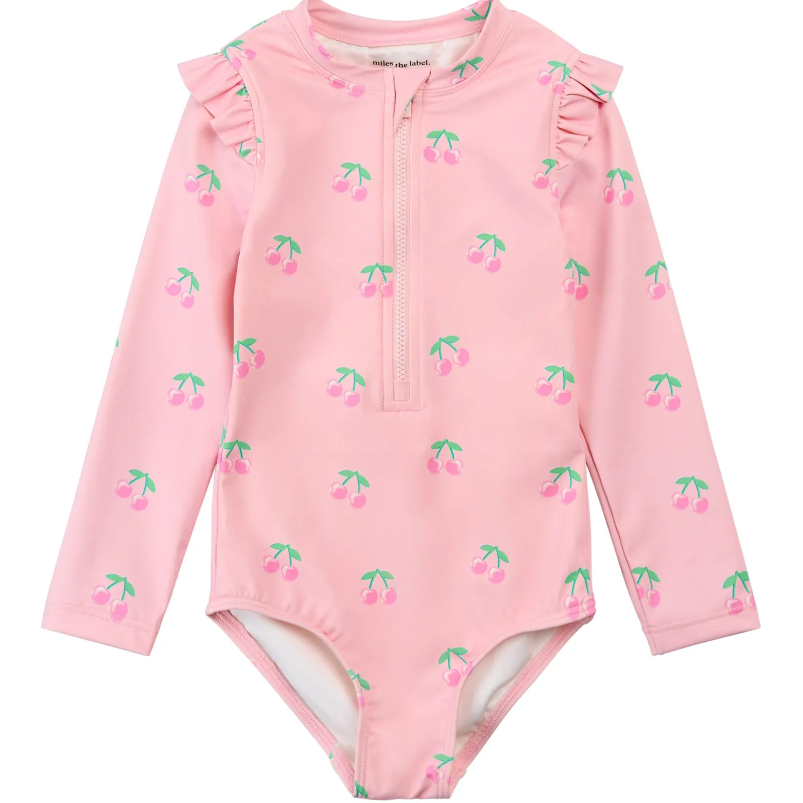 Swimsuits>Miles Cherries UV Long Sleeve Swimsuit 12-24m Pink