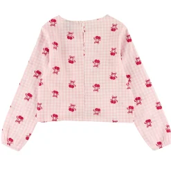 Cherries Vichy Blouse 7-14y Kids Tops