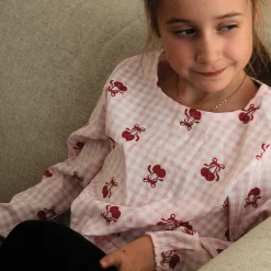 Cherries Vichy Blouse 7-14y Kids Tops