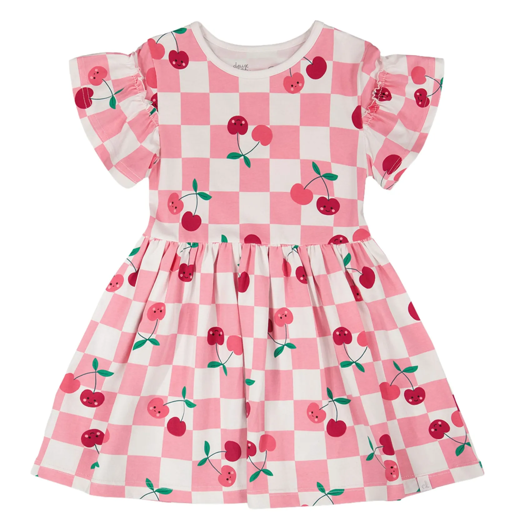 Discount Cherry Check Dress 3-6 Kids Dresses & Rompers