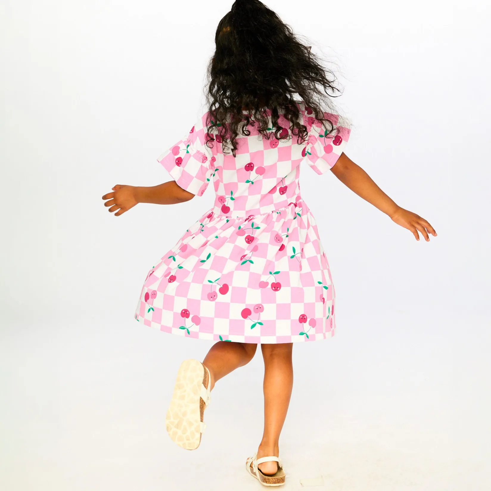 Discount Cherry Check Dress 3-6 Kids Dresses & Rompers