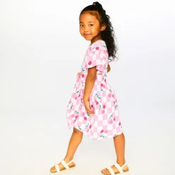Discount Cherry Check Dress 3-6 Kids Dresses & Rompers