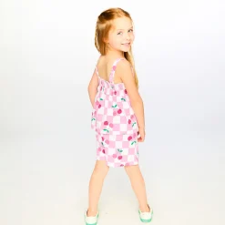 Clearance Cherry Check Romper 3-6 Kids Dresses & Rompers|Rompers & Jumpsuits