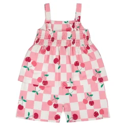 Clearance Cherry Check Romper 3-6 Kids Dresses & Rompers|Rompers & Jumpsuits