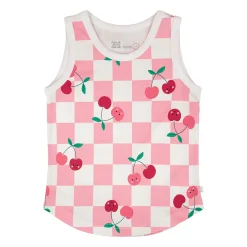 Cherry Check Tank Top 3-6 Kids Tops