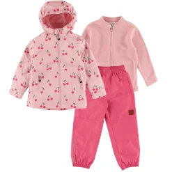 Outerwear>Deer Mountain Cherry 3in1 Set 7-12 Pink