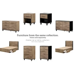 Chest - Arlen Weathered Oak and Matte Black Storage Furniture