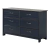 Best Chest with 6 Drawers Asten - Blueberry Storage Furniture