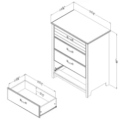 New Chest with 4 Drawers Asten - Blueberry Storage Furniture