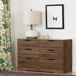 Best Chest with 6 Drawers Holland - Noyer Naturel Storage Furniture