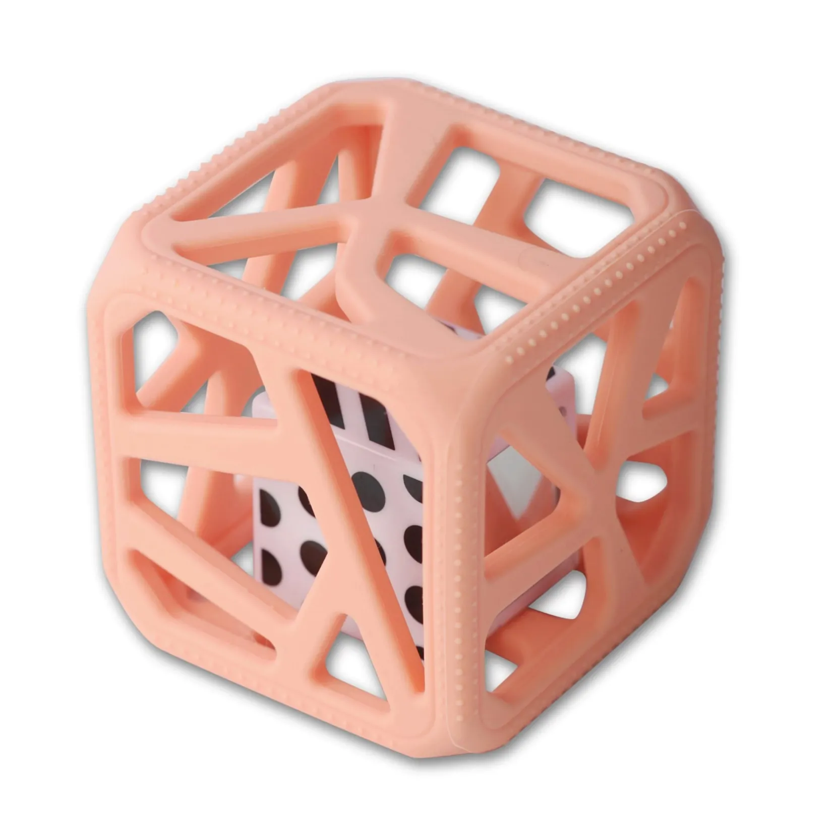 Clearance Chew Cube Peachy Pink Teething Toys
