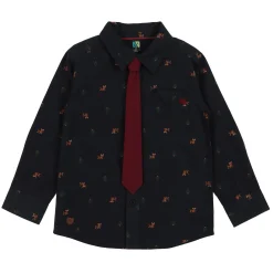 Tops>Nano Chic Printed Shirt 2-12 Black