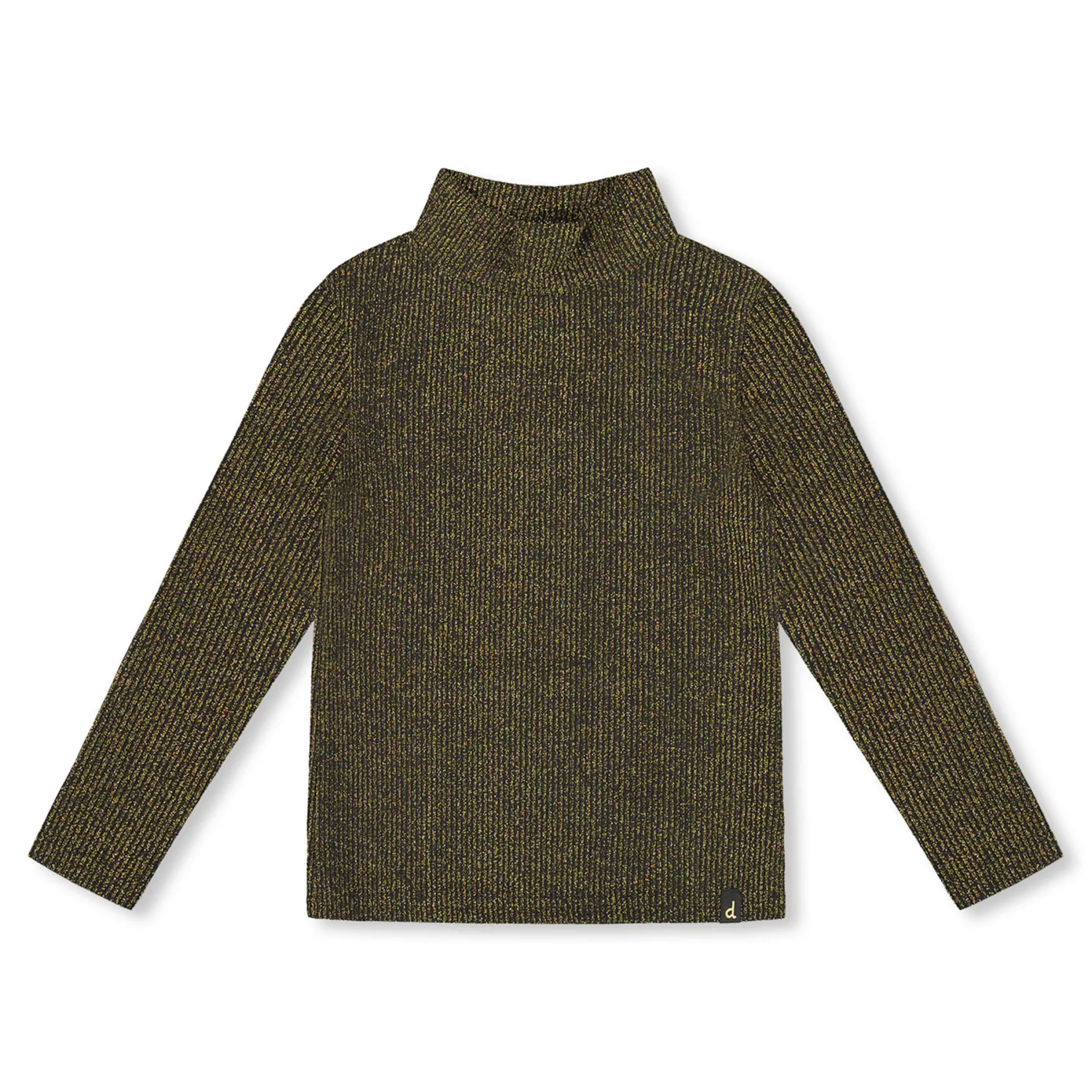 Tops>Deux par Deux Christmas Shiny Turtleneck7-10 Black