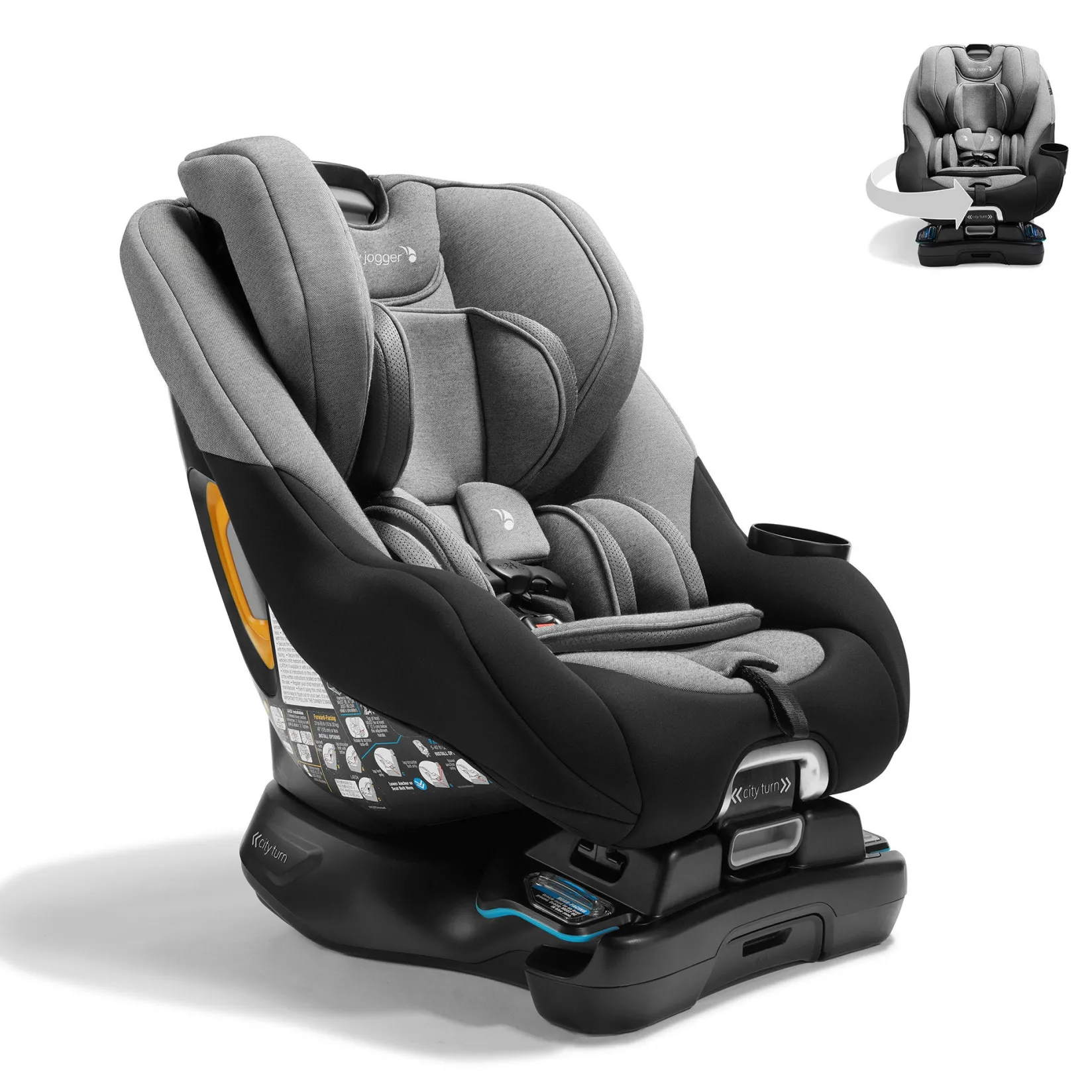 Car Seats & Booster Seats|Car Seats>Baby Jogger City Turn™ Rotating Convertible Car Seat - Onyx Black