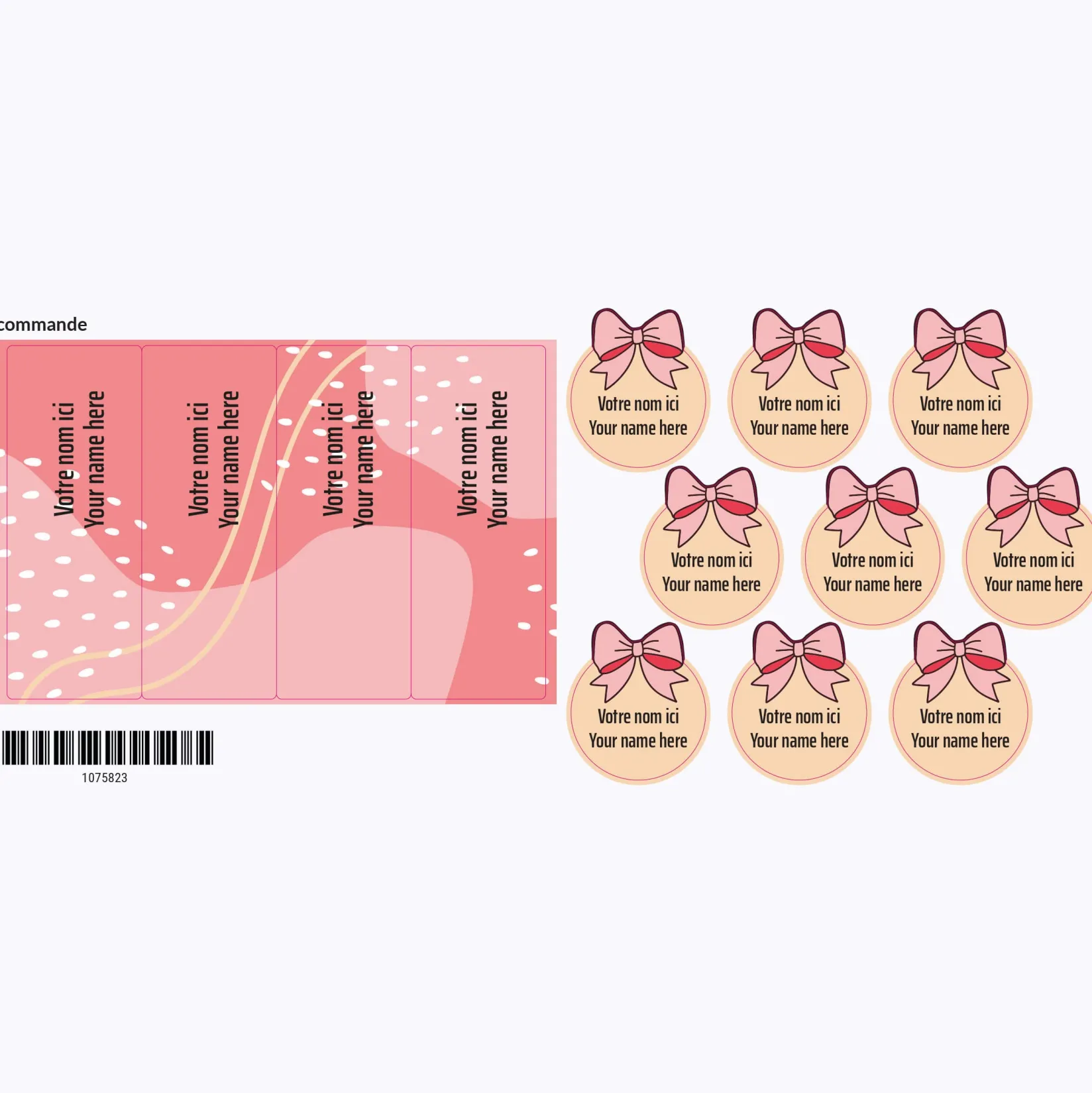 New Classical Name Labels - Bows Kids Personalized Name Labels|Personalized Name Labels