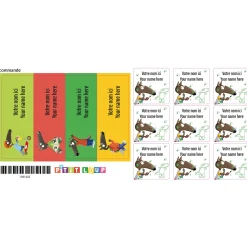 New Classical Name Labels - Little Wolf Kids Personalized Name Labels|Personalized Name Labels