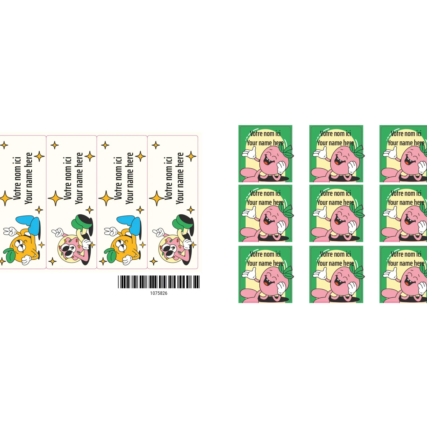 Personalized Name Labels|Personalized Name Labels>Clement - Impressions Classical Name Labels - Retro