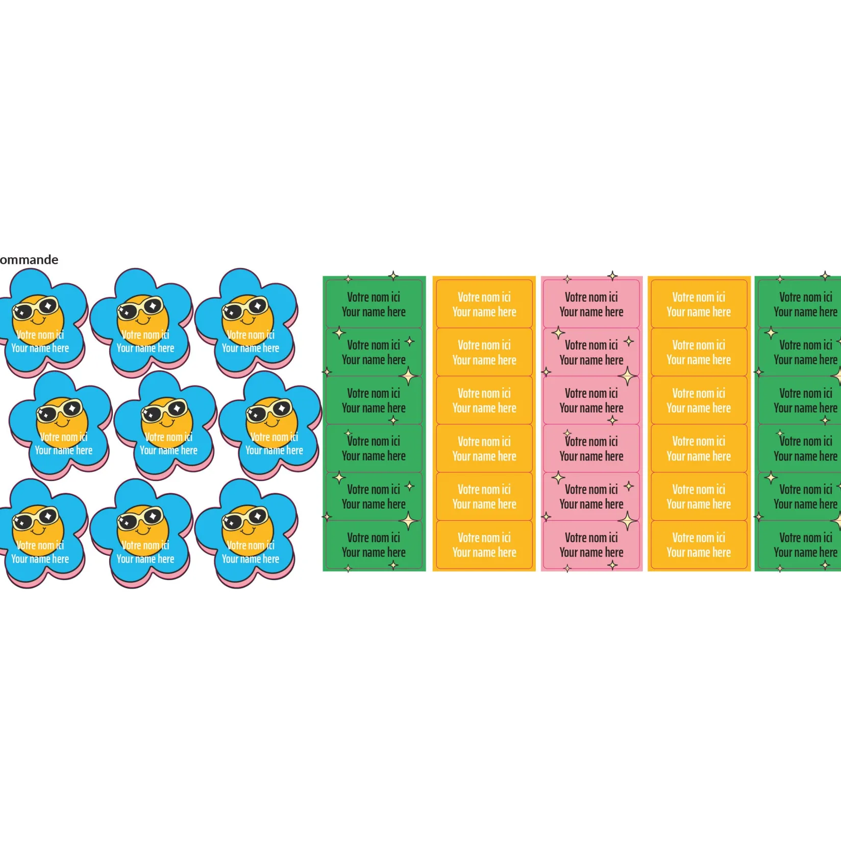 Personalized Name Labels|Personalized Name Labels>Clement - Impressions Classical Name Labels - Retro