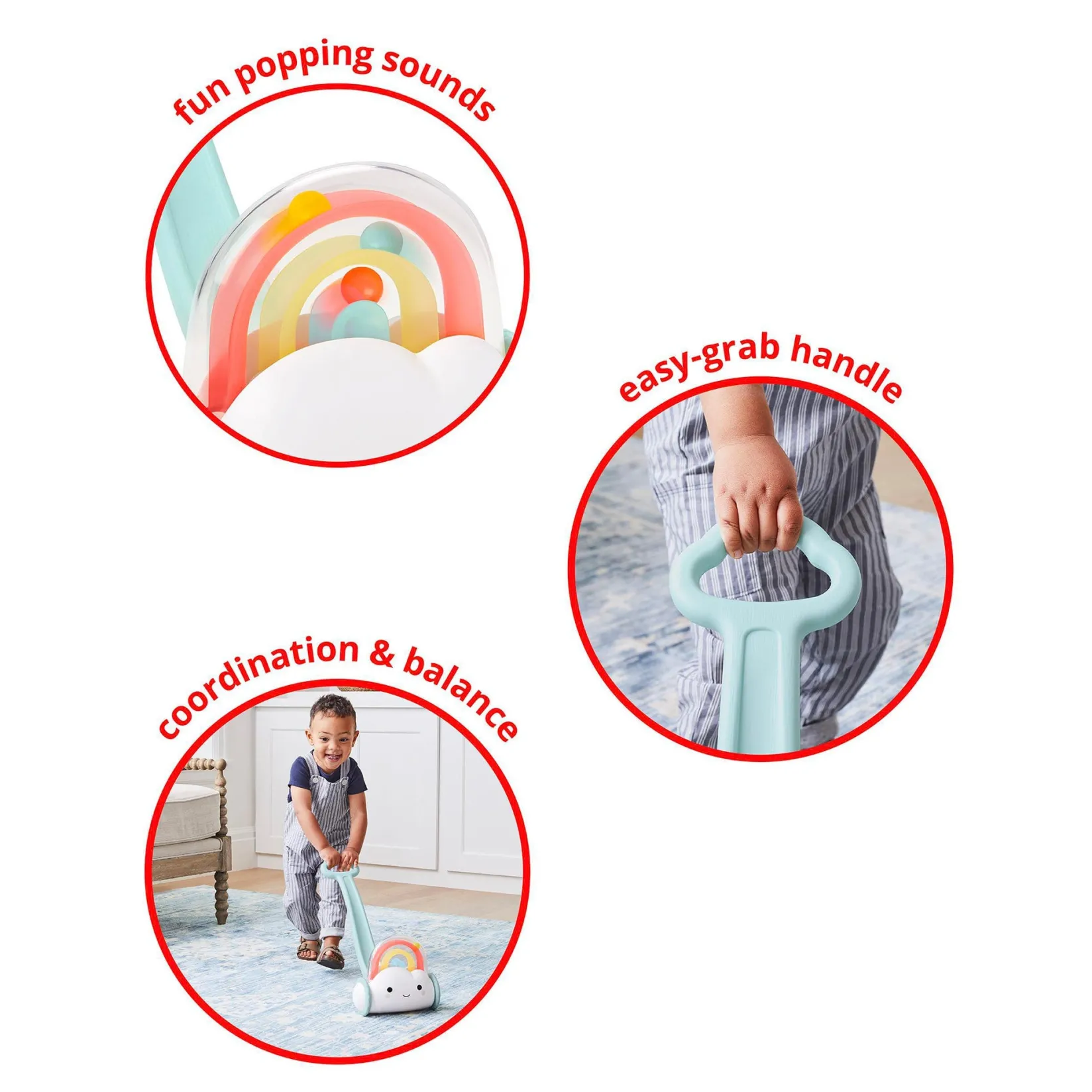 Walkers|Activity Centers & Walkers>Skip Hop Cloud Rainbow Push Toy