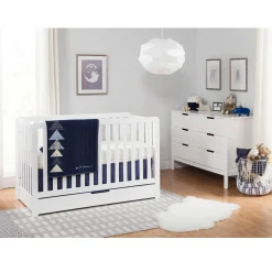 Discount Colby 4-in-1 Convertible Crib with Trundle Drawer - White Cribs & Mattresses|Cribs & Mattresses