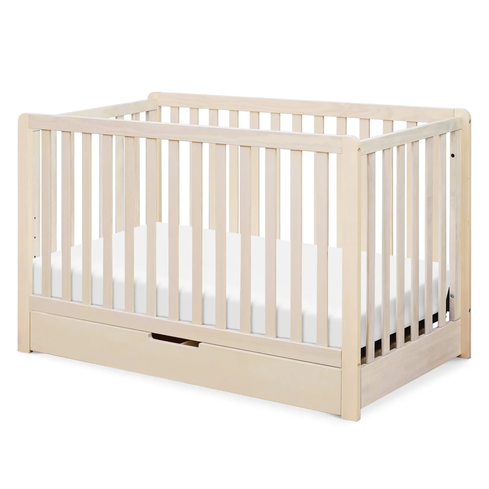 Cribs & Mattresses|Cribs & Mattresses>DaVinci Colby 4-in-1 Convertible Crib with Trundle Drawer - Washed Natural