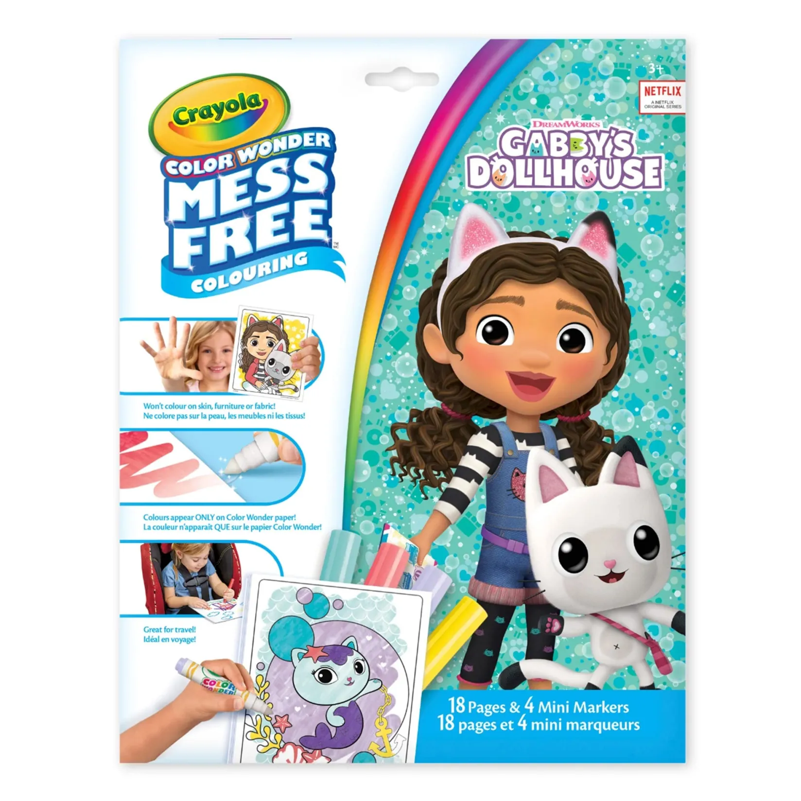 Outlet Color Wonder Mess-Free Colouring Pages & Mini Markers - Gabby's Dollhouse Kids Diy & Activities