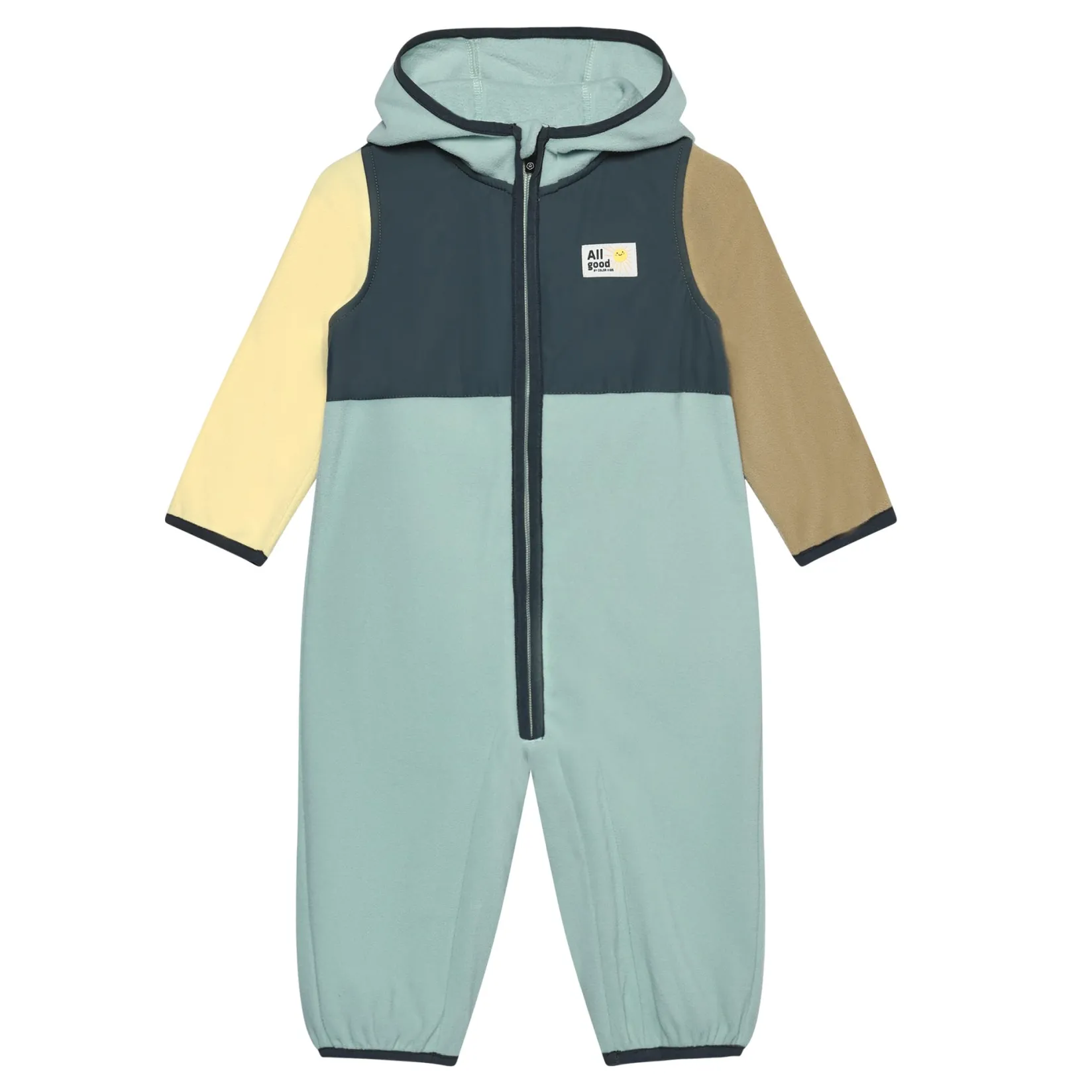 Outerwear|Fleeces And Sweatshirts>Color Kids Colorblock Fleece Suit 9-24m Blue