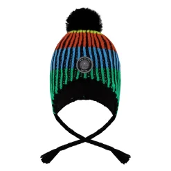Beanies>Deux par Deux Colorblock Knit Hat 2-14 Black